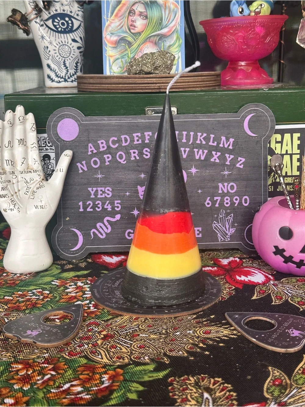 Witch’s Bonfire Cone Candle